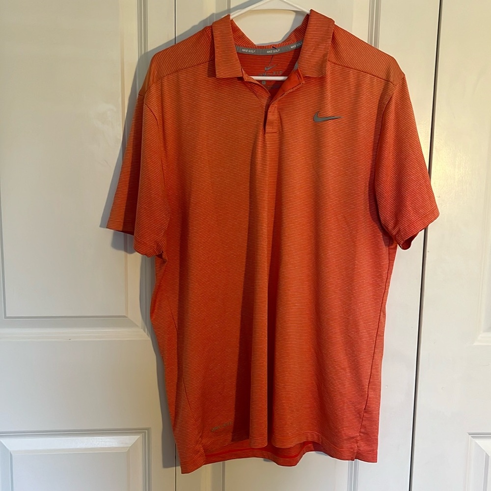 Nike Large Orange Collared Golf Shirt